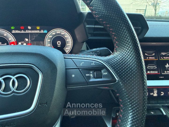 Audi A3 Limousine 15 TFSI 150 CV Mild Hybrid S Tronic7 S Line - Entretien Complet - Régulateur / Caméra de Recul /Sièges Chauff - - 38
