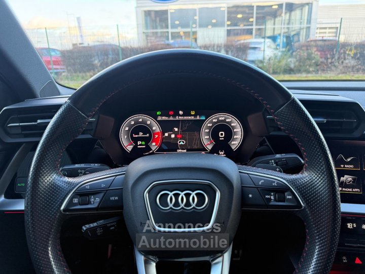 Audi A3 Limousine 15 TFSI 150 CV Mild Hybrid S Tronic7 S Line - Entretien Complet - Régulateur / Caméra de Recul /Sièges Chauff - - 39