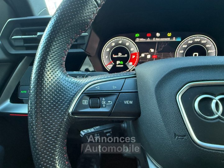Audi A3 Limousine 15 TFSI 150 CV Mild Hybrid S Tronic7 S Line - Entretien Complet - Régulateur / Caméra de Recul /Sièges Chauff - - 41