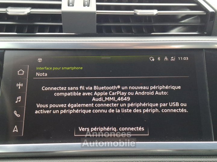 Audi Q3 Sportback 45 TFSIe 245 ch S tronic 6 Design - 28