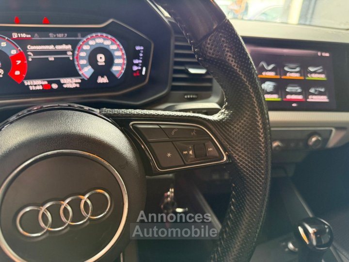 Audi A1 Sportback 30 TFSI 116 ch S tronic 7 S line SUIVI COMPLET / DISTRIBUTION FAITE / CARPLAY / VIRTUAL / RADARS / DRIVE SELECT / PRE SENSE - 19
