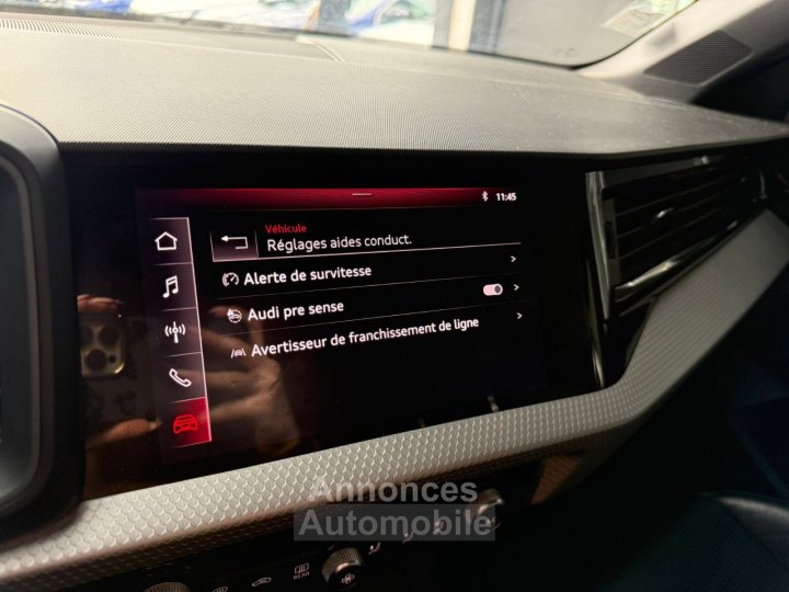 Audi A1 Sportback 30 TFSI 116 ch S tronic 7 S line SUIVI COMPLET / DISTRIBUTION FAITE / CARPLAY / VIRTUAL / RADARS / DRIVE SELECT / PRE SENSE - 25