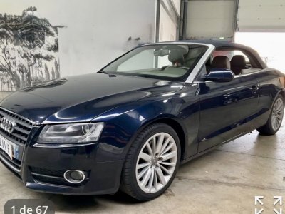 Audi A5 Cabriolet 20 TFSI multitronic 211ch bleue marine capote   - 1