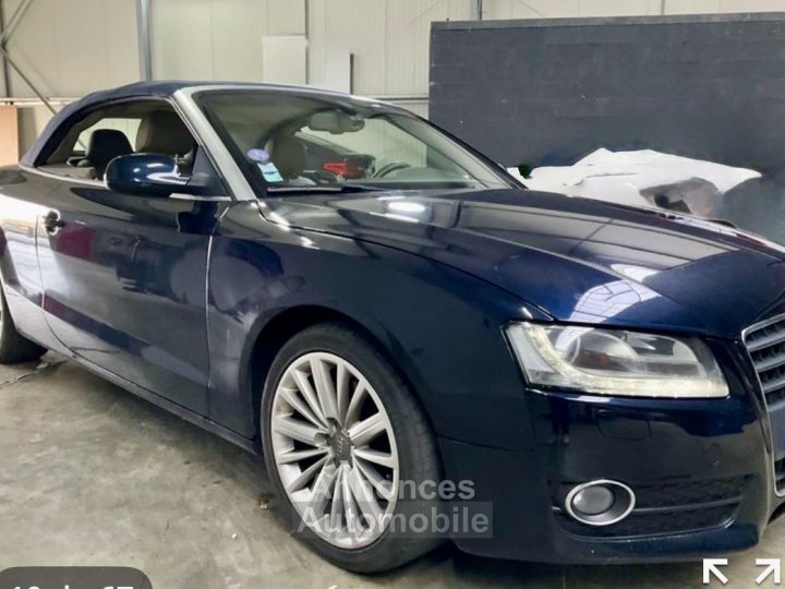 Audi A5 Cabriolet 20 TFSI multitronic 211ch bleue marine capote - 5