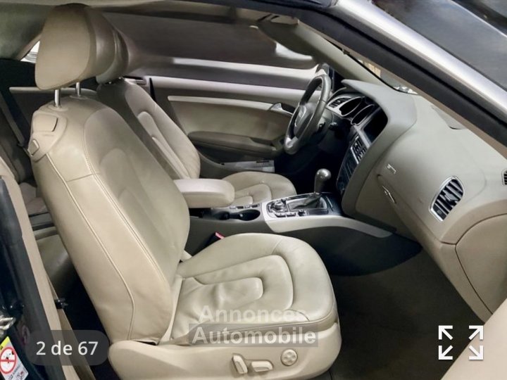 Audi A5 Cabriolet 20 TFSI multitronic 211ch bleue marine capote - 7