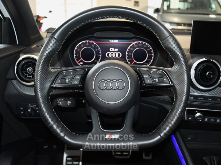 Audi Q2 S-Line 35 TFSI 150 S-Tronic GPS Virtual SONOS Parc Assist Car Play Hayon Pr&eacute; Sense R&eacute;gulateur JA 18 Garantie 27/10/2027 ou 100000 km - 18