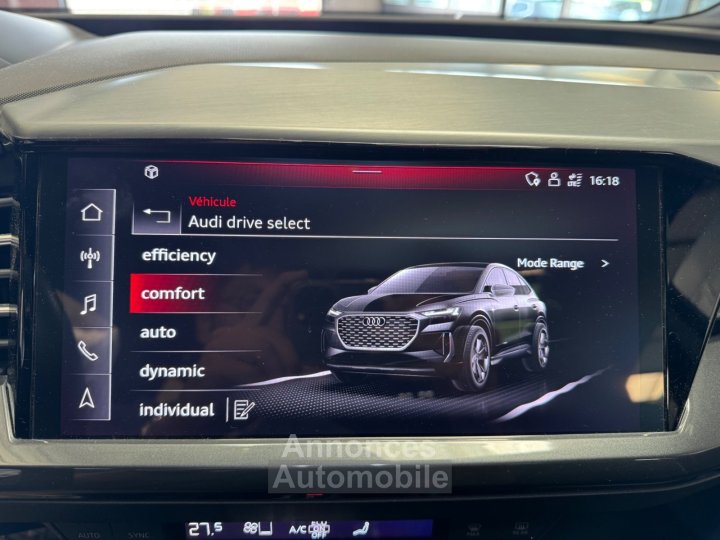 Audi Q4 E-Tron SPORTBACK S line 45 82 kWh quattro 265 ch - Matrix LED - Toit Ouvrant Panoramique - Si&egrave;ges S-Line - Apple CarPlay - 28