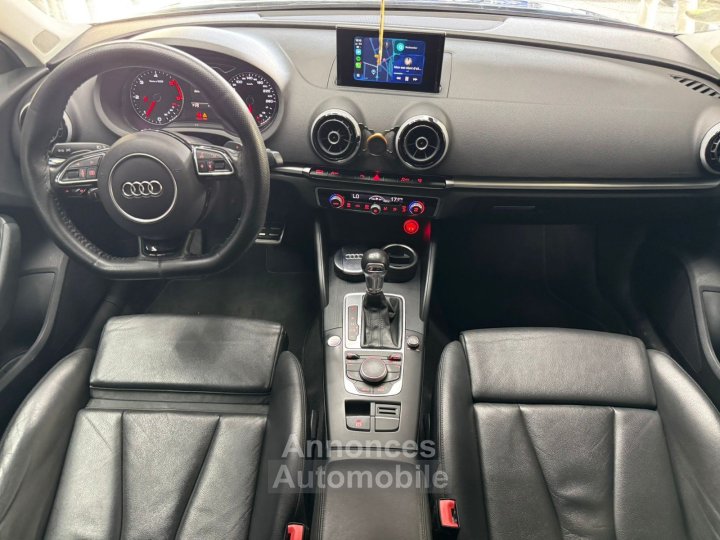Audi A3 BERLINE 20 TDI 150 Ambition Luxe S tronic 6 VIDANGE DE BOITE FAITE / CAMERA / CARPLAY / DRIVE SELECT / PALETTES / JANTES 18 ROTORS - 9