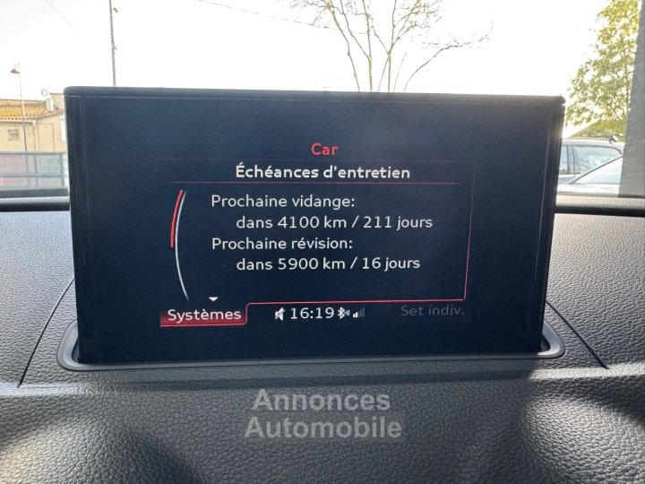 Audi A3 BERLINE 20 TDI 150 Ambition Luxe S tronic 6 VIDANGE DE BOITE FAITE / CAMERA / CARPLAY / DRIVE SELECT / PALETTES / JANTES 18 ROTORS - 21