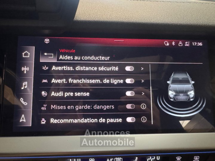 Audi A3 Sportback Competition 45 TFSIe 245 CV - Toit ouvrant - CarPlay - 38