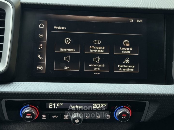 Audi A1 Sportback II DESIGN 25 TFSI 10 95 Cv VIRTUAL COCKPIT APPLE CARPLAY & ANDROID Garantie 1 an - 27