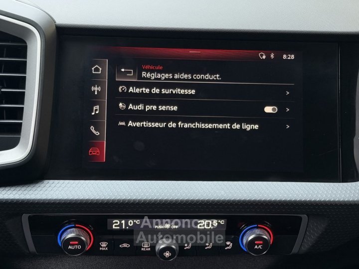 Audi A1 Sportback II DESIGN 25 TFSI 10 95 Cv VIRTUAL COCKPIT APPLE CARPLAY & ANDROID Garantie 1 an - 31