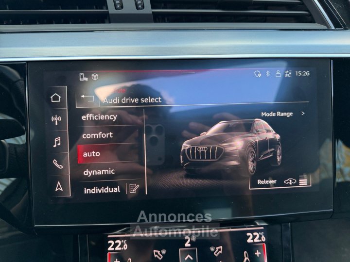 Audi Q8 E-TRON SPORTBACK S-LINE 55 408 ch 114 kWh Quattro - Toit Ouvrant - M&eacute;plat - Si&egrave;ge Electrique M&eacute;moire - Cam&eacute;ra 360 - 21