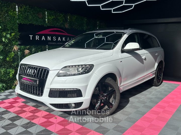 Audi Q7 30 V6 TDI 245 ch Quattro S Line 7 pl ~ Si&egrave;ges/hayon &eacute;lectrique ~ Suspensions pilot&eacute;s ~ Cam&eacute;ra ~ Toit ouvrant/pano ~ Bose - 1