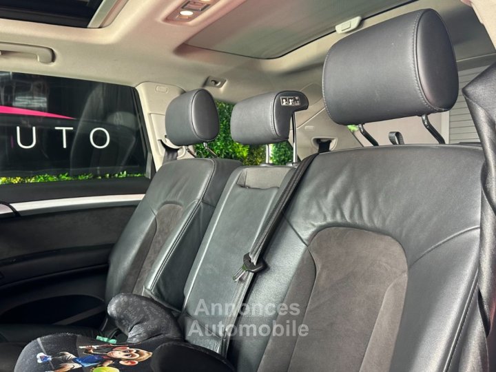 Audi Q7 30 V6 TDI 245 ch Quattro S Line 7 pl ~ Si&egrave;ges/hayon &eacute;lectrique ~ Suspensions pilot&eacute;s ~ Cam&eacute;ra ~ Toit ouvrant/pano ~ Bose - 12