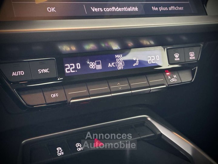 Audi A3 Sportback 10TFSI SPORT-1ERPRO-COCKPIT-GPS-CARPLAY - 19