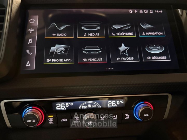 Audi A1 Sportback 10 25 tfsi 95 + clim auto radar av-ar apple carplay-android sans fil - 24