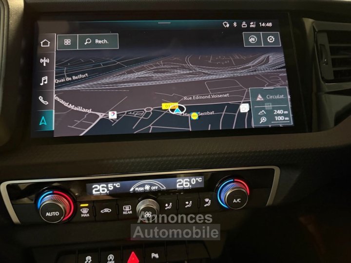 Audi A1 Sportback 10 25 tfsi 95 + clim auto radar av-ar apple carplay-android sans fil - 26