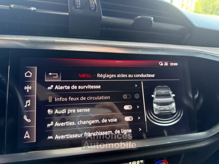 Audi Q3 Sportback 40 TFSI 190 ch S tronic 7 Quattro S line / Bang of Olufsen / Lumière d'ambiance - 29