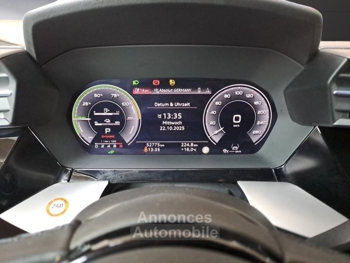 Audi A3 Sportback 45 TFSIe 245 ch S tronic S line – LED • Apple CarPlay • Virtual Cockpit • Caméra • ACC - 6