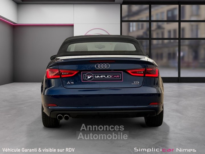Audi A3 CABRIOLET 20 TDI 184 Quattro S line S tronic 6 - Si&egrave;ge Chauffants - Chauffe nuque - Cam&eacute;ra - GARANTIE 12 MOIS - 7