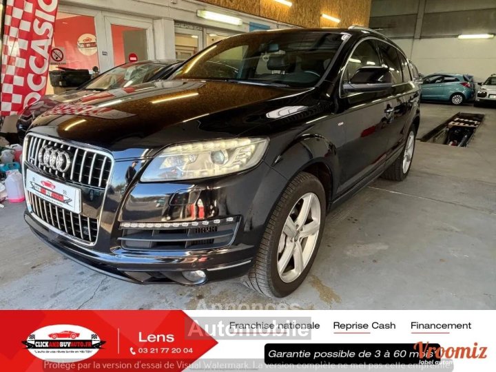 Audi Q7 30 TDI 205 S-LINE QUATTRO / 7 PLACES / CUIR ELECTRIQUE / CAMERA DE RECUL / TOIT OUVRANT - 1