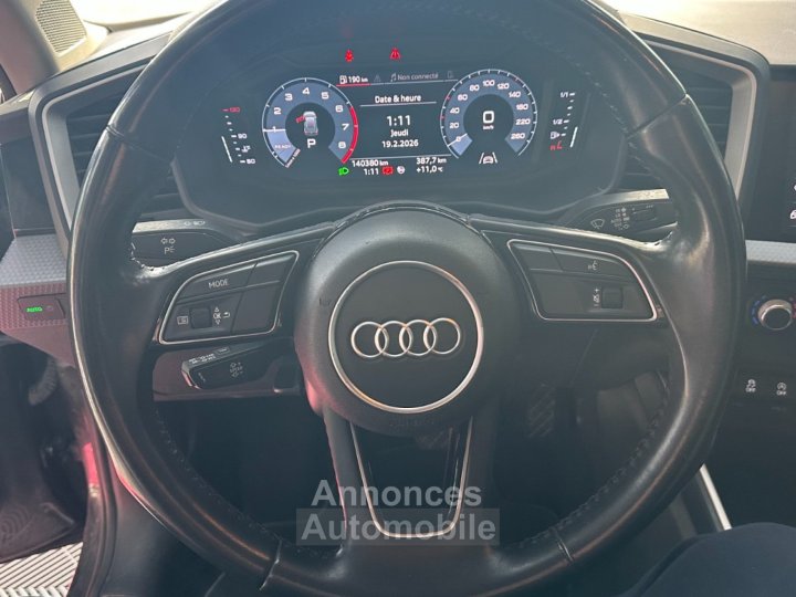Audi A1 Sportback 25 TFSI 95 ch S tronic 7 Design - Apple CarPlay - Radar AR - Regulateur - Bluetooth - 14