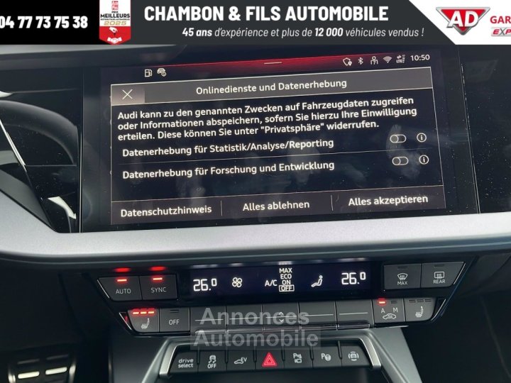Audi A3 Sportback NOUVELLE 45 TFSI E HYBRIDE RECHARGEABLE 272 S tronic 6 S line - 18