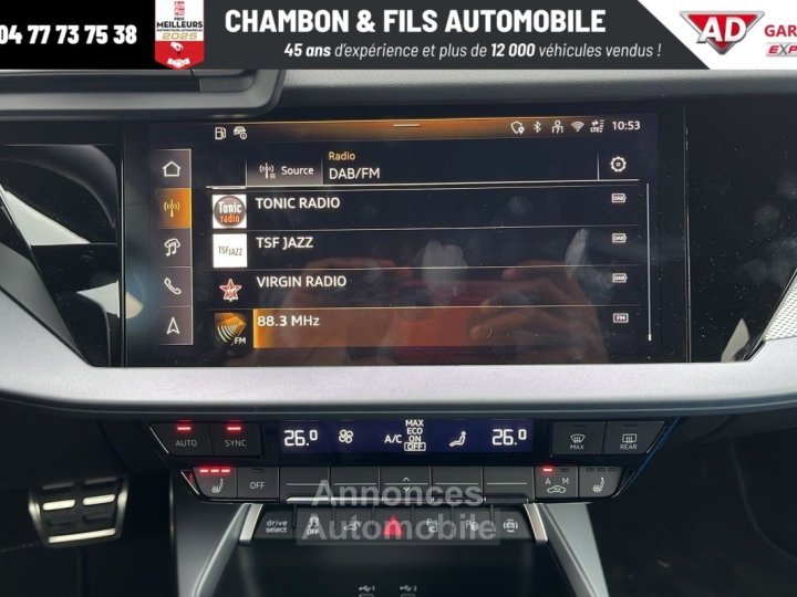 Audi A3 Sportback NOUVELLE 45 TFSI E HYBRIDE RECHARGEABLE 272 S tronic 6 S line - 19