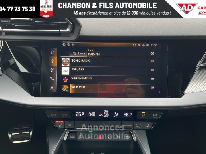 Audi A3 Sportback NOUVELLE 45 TFSI E HYBRIDE RECHARGEABLE 272 S tronic 6 S line - 17