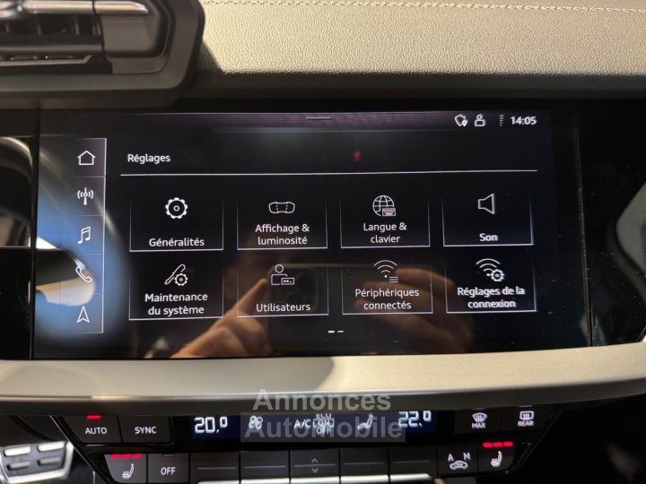 Audi A3 Sportback 40 TFSIe 204 S tronic 6 S Line int&eacute;rieur - 33