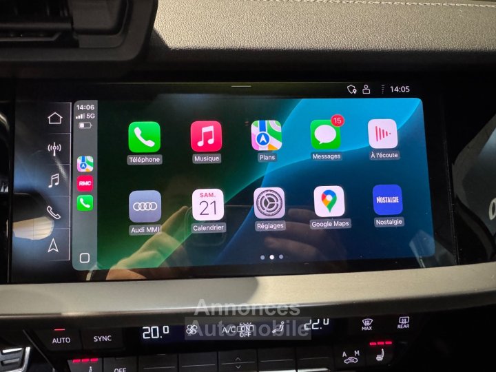 Audi A3 Sportback 40 TFSIe 204 S tronic 6 S Line int&eacute;rieur - 34