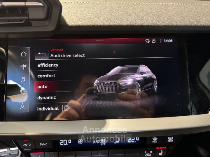Audi A3 Sportback 40 TFSIe 204 S tronic 6 S Line int&eacute;rieur - 37