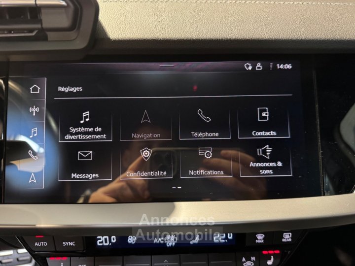 Audi A3 Sportback 40 TFSIe 204 S tronic 6 S Line int&eacute;rieur - 38