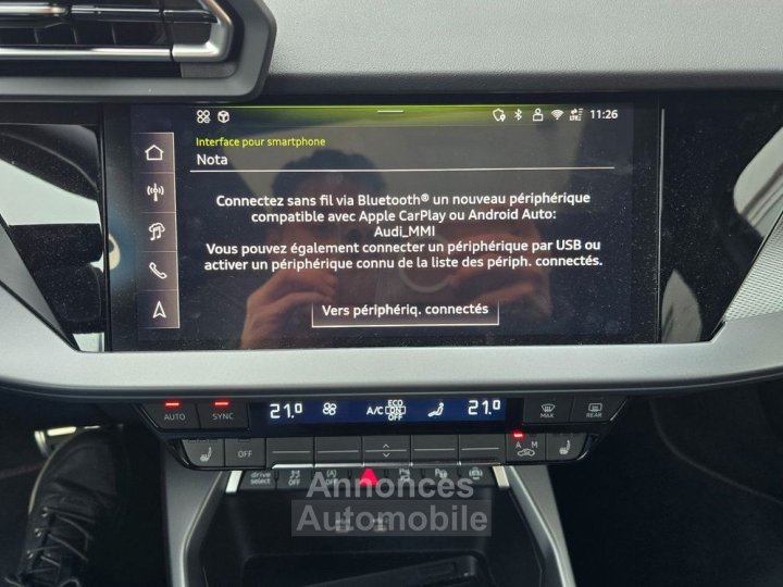 Audi A3 Sportback 20 35 tdi 150ch s-line tete haute-sonos-cuir surpiqures-surequipee-fr-pas de malus - 19