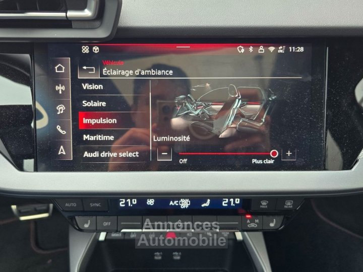Audi A3 Sportback 20 35 tdi 150ch s-line tete haute-sonos-cuir surpiqures-surequipee-fr-pas de malus - 24