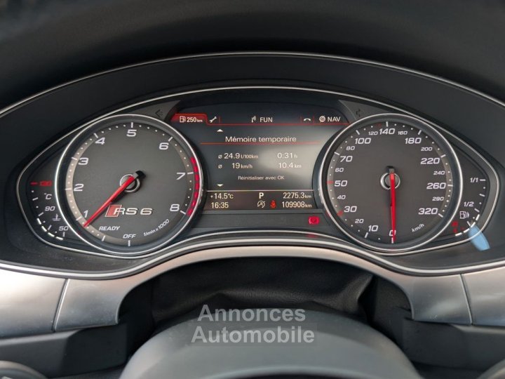 Audi RS6 40 tfsi 560ch dynamic 4x4 bva entretien toit ouvrant affichage tete haute sound bose - 14