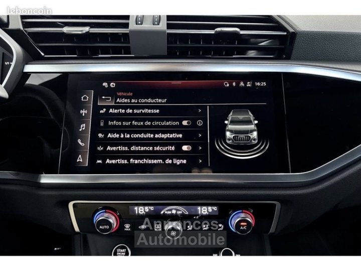 Audi Q3 399/mois GARANTIE 6 ANS 20 TDI 150ch S tronic 7 Gris Nano Pack BLACK FullLED CAMERA VIRTUAL-Cockpit AppleCarPlay AndroidAuto GPS 1&egrave;re MAIN Entretien - 7