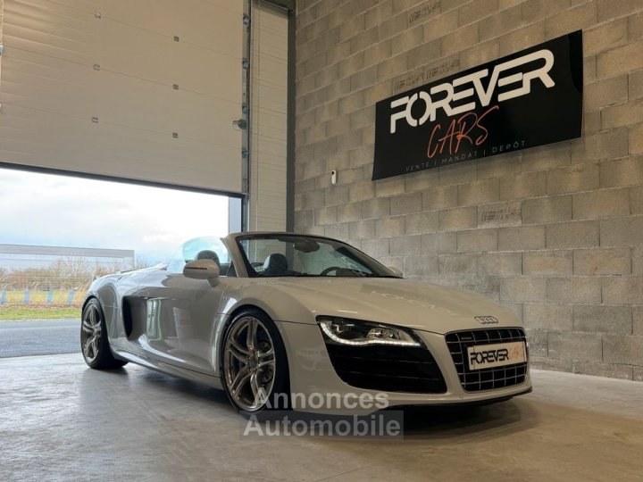 Audi R8 SPYDER V10 52 525 R-TRONIC Garantie 6 mois Unique en France Gris Suzuka Bang & Olufsen Suppr&eacute;ssion Magnetic Ride Full suivi - 1