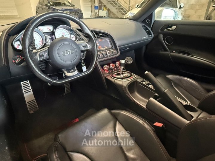 Audi R8 SPYDER V10 52 525 R-TRONIC Garantie 6 mois Unique en France Gris Suzuka Bang & Olufsen Suppr&eacute;ssion Magnetic Ride Full suivi - 5