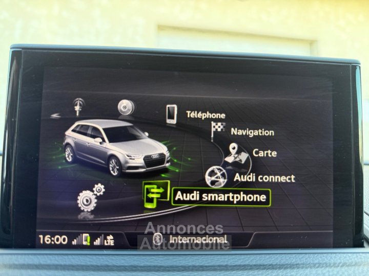 Audi A3 Sportback 20 TDI 150 S tronic 7 S Line Carplay Radar AV/AR Origine Fran&ccedil;aise Garantie 12 Mois - 17