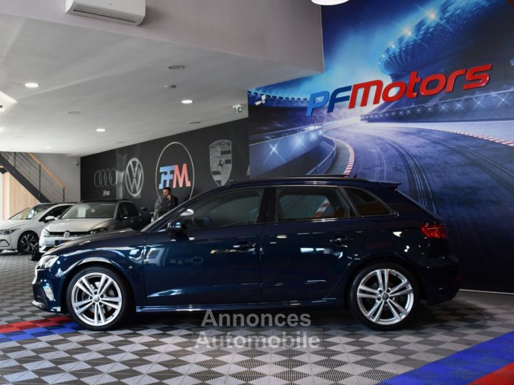 Audi A3 Sportback S-Line 40 TFSI 190 Quattro S-Tronic GPS TO Keyless Si&egrave;ges &Eacute;lectriques Drive LED Cam&eacute;ra JA 18 Bleu Cosmos - 2