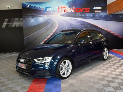 Audi A3 Sportback S-Line 40 TFSI 190 Quattro S-Tronic GPS TO Keyless Si&egrave;ges &Eacute;lectriques Drive LED Cam&eacute;ra JA 18 Bleu Cosmos   - 4