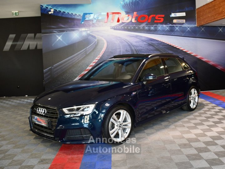 Audi A3 Sportback S-Line 40 TFSI 190 Quattro S-Tronic GPS TO Keyless Si&egrave;ges &Eacute;lectriques Drive LED Cam&eacute;ra JA 18 Bleu Cosmos - 4