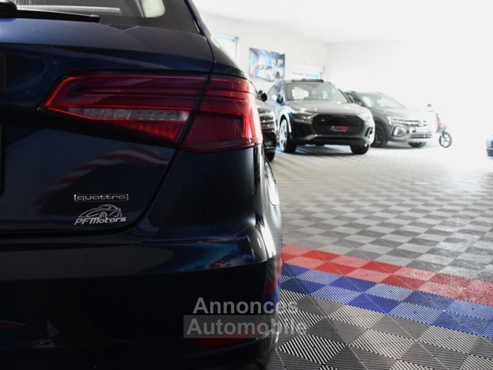 Audi A3 Sportback S-Line 40 TFSI 190 Quattro S-Tronic GPS TO Keyless Si&egrave;ges &Eacute;lectriques Drive LED Cam&eacute;ra JA 18 Bleu Cosmos - 19