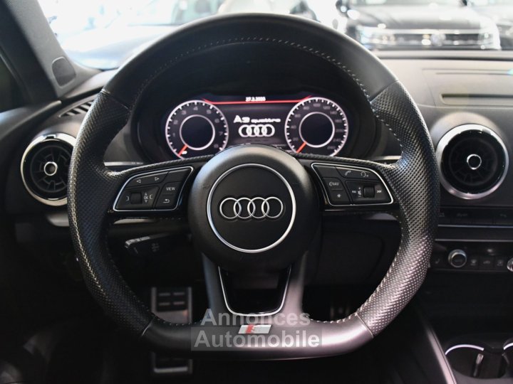 Audi A3 Sportback S-Line 40 TFSI 190 Quattro S-Tronic GPS TO Keyless Si&egrave;ges &Eacute;lectriques Drive LED Cam&eacute;ra JA 18 Bleu Cosmos - 22