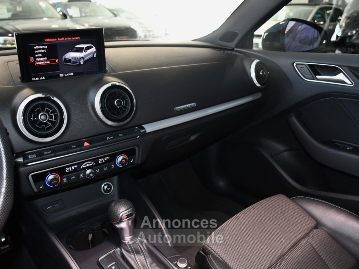 Audi A3 Sportback S-Line 40 TFSI 190 Quattro S-Tronic GPS TO Keyless Si&egrave;ges &Eacute;lectriques Drive LED Cam&eacute;ra JA 18 Bleu Cosmos - 24