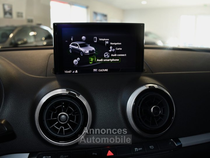 Audi A3 Sportback S-Line 40 TFSI 190 Quattro S-Tronic GPS TO Keyless Si&egrave;ges &Eacute;lectriques Drive LED Cam&eacute;ra JA 18 Bleu Cosmos - 26