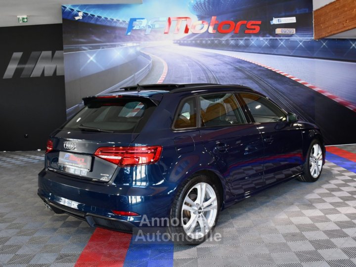 Audi A3 Sportback S-Line 40 TFSI 190 Quattro S-Tronic GPS TO Keyless Si&egrave;ges &Eacute;lectriques Drive LED Cam&eacute;ra JA 18 Bleu Cosmos - 31