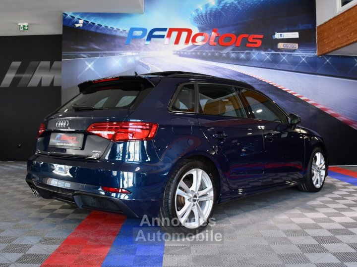 Audi A3 Sportback S-Line 40 TFSI 190 Quattro S-Tronic GPS TO Keyless Si&egrave;ges &Eacute;lectriques Drive LED Cam&eacute;ra JA 18 Bleu Cosmos - 32